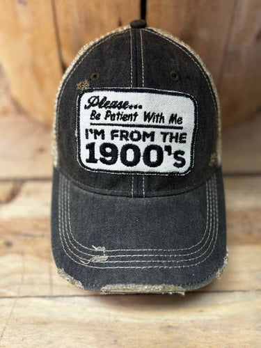 From the 1900s Distressed Mesh Snapback Baseball Cap